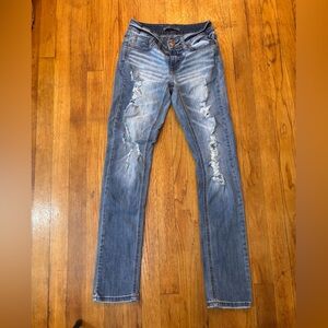 Light Blue Distressed Skinny Jeans